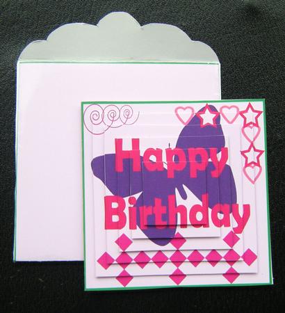 Tags with a Difference -birthday Butterfly Mini Pyramid Card by Charlie Angel