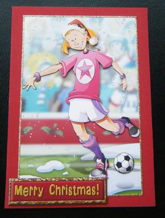 Christmas Football Girl Pink. by Charlie Angel