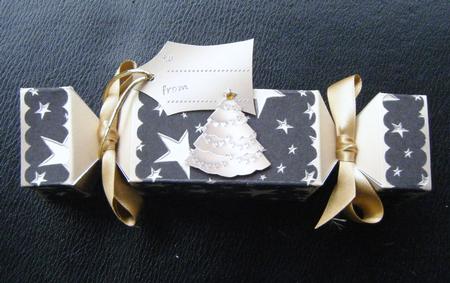 Gold Stars Cracker Shaped Treat or Favour Box by Charlie Angel