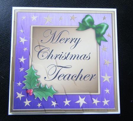 Teacher Christmas Wavy Corner Side Stacker Topper by Charlie Angel