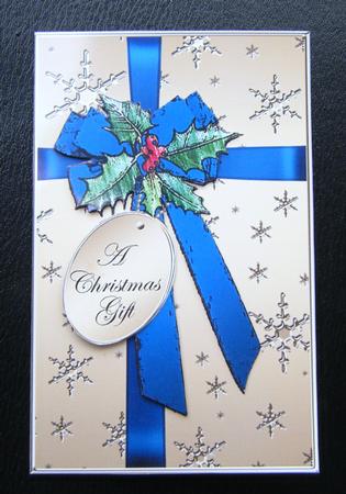 Elegant Christmas Holly Parcel Lottery Wallet Card by Charlie Angel