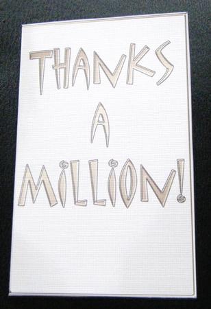 Thanks a Million Lottery Wallet Card by Charlie Angel