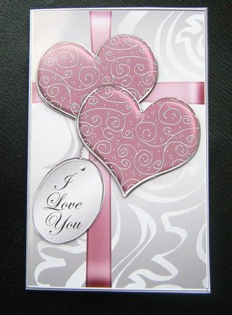 Elegant Romantic Hearts Lottery Wallet Card by Charlie Angel
