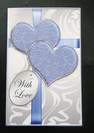 Elegant Romantic Hearts Lottery Wallet Card by Charlie Angel