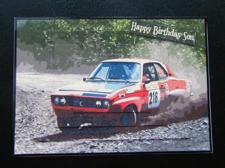 Opel Rally Car Pyramid 7x5inch by Charlie Angel