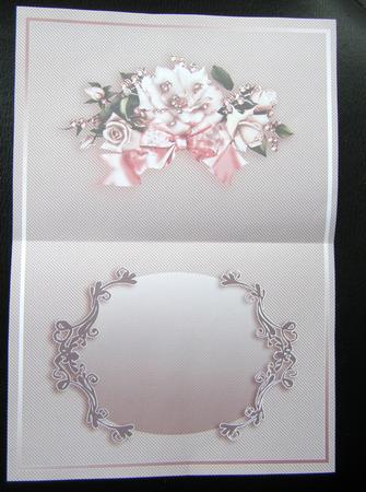 White Roses in a Frame Matching A5 Insert by Charlie Angel