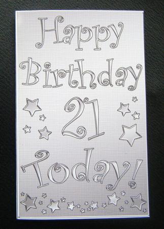 21st Birthday Metallic Age Lottery or Gift Token Wallet Card by Charlie Angel