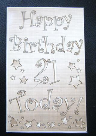 21st Birthday Metallic Age Lottery or Gift Token Wallet Card by Charlie Angel