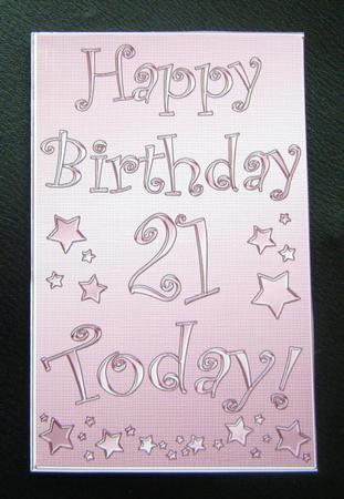 21st Birthday Metallic Age Lottery or Gift Token Wallet Card by Charlie Angel