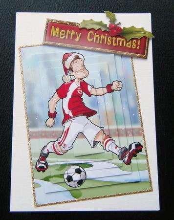Red and White Christmas Football Dude Pyramid. by Charlie Angel
