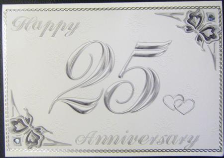 Stunning Silver 25th Quick Card by Charlie Angel