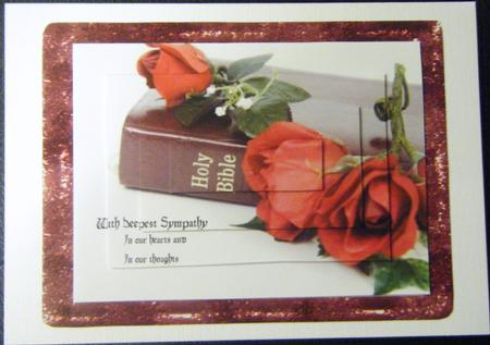Bible & Rose Sympathy Card by Charlie Angel