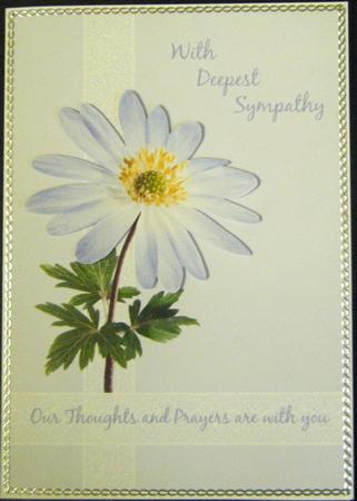 With Deepest Sympathy Anemone Quick Card by Charlie Angel
