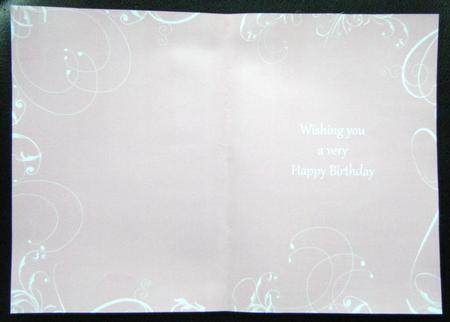 Swirl Insert Dusky Pink Birthday by Charlie Angel