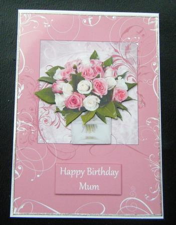 Pink & White Rose Posy Swirl Step by Step by Charlie Angel