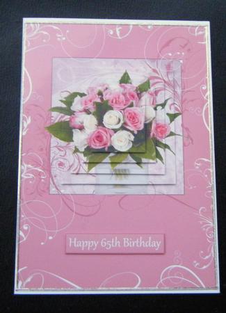 Pink & White Rose Posy Swirl Pyramid by Charlie Angel