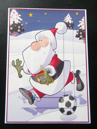Football Santa Dude A4. by Charlie Angel