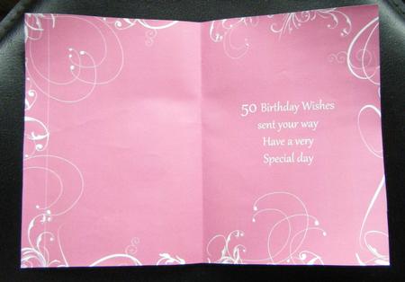 Swirl Insert Raspberry 50th Birthday by Charlie Angel
