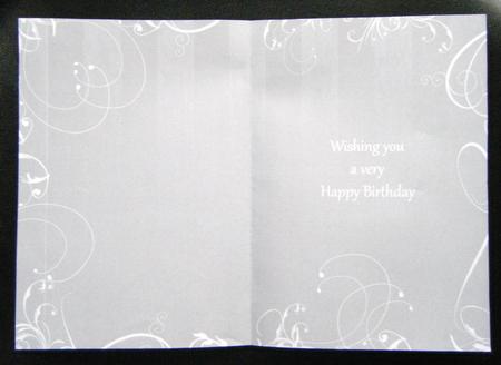 Swirl Insert Grey Birthday by Charlie Angel