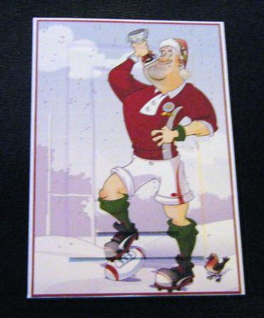 Chrstmas Rugby Dude Wales A4. by Charlie Angel