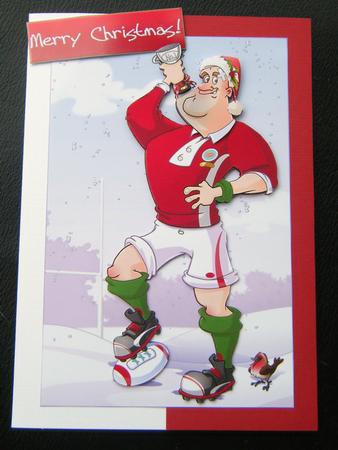 Christmas Rugby Dude Wales. by Charlie Angel