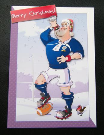 Christmas Rugby Dude Scotland. by Charlie Angel
