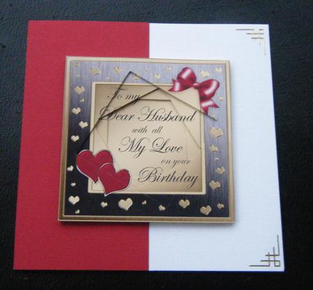 Elegant Romantic Birthday Husband Twisted Tunnel Topper by Charlie Angel