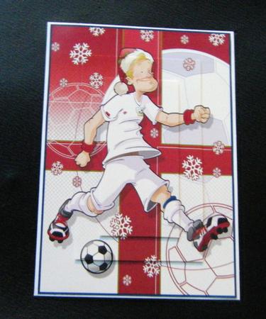 Christmas England Football Dude A4. by Charlie Angel