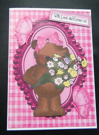 Little Teddy with Flowers by Charlie Angel