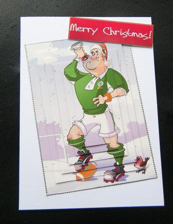 Christmas Rugby Dude Ireland Pyramid. by Charlie Angel