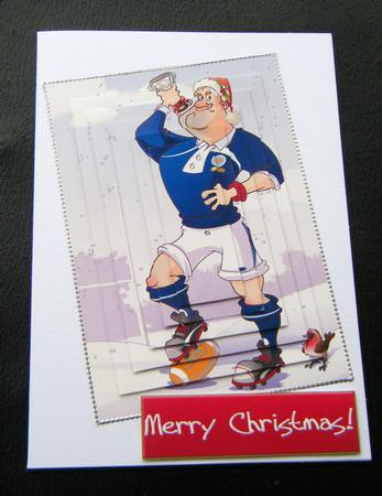 Christmas Rugby Dude Scotland Pyramid. by Charlie Angel