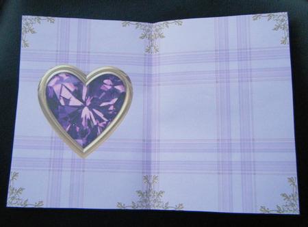 Amethyst Birthstone Golden Heart Insert by Charlie Angel