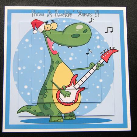 Have a Rockin' Xmas Male Pyramid Card by Charlie Angel
