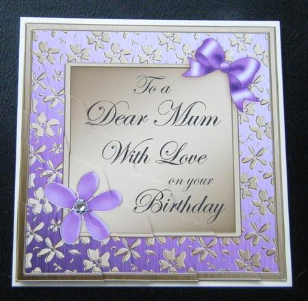 Floral Elegance Birthday Mum Wavy Corner Side Stacker Topper by Charlie Angel