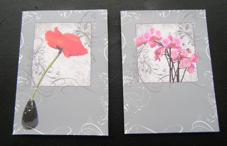 Floral Swirl Notelets 'the Greys' by Charlie Angel