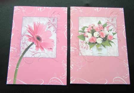 Floral Swirl Notelets 'the Pinks' by Charlie Angel