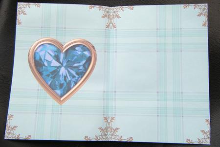 Aquamarine Birthstone Golden Heart Insert by Charlie Angel