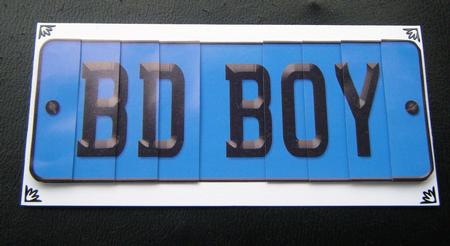 Birthday Boy Novelty Number Plate with Side Stacker by Charlie Angel