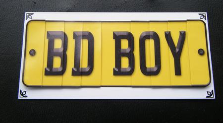 Birthday Boy Novelty Number Plate with Side Stacker by Charlie Angel