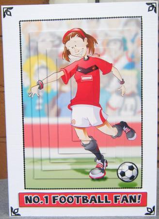 Red and Black Football Girl Pyramid. by Charlie Angel