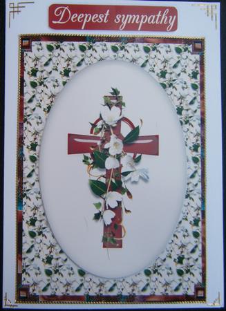 Bergundy Glass Cross by Charlie Angel
