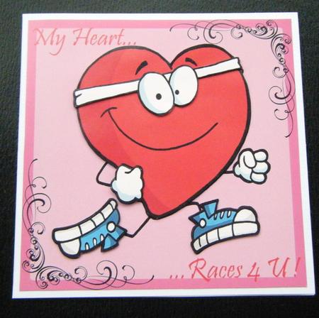 My Heart Races 4 U !! Step by Step Card by Charlie Angel