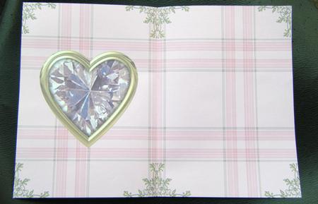 Diamond Birthstone Golden Heart Insert by Charlie Angel