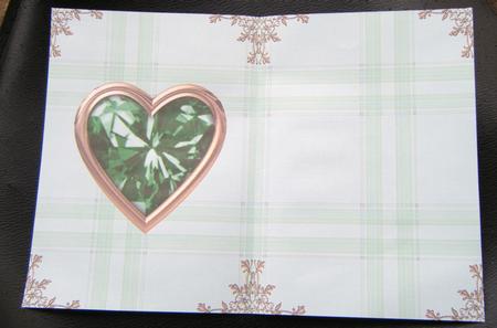 Emerald Birthstone Golden Heart Insert by Charlie Angel