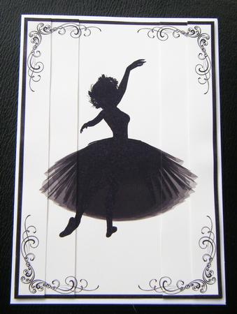 Swirls & Silhouette Ballerina Side Stacker Card by Charlie Angel