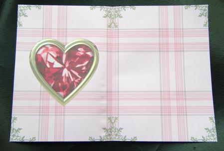 Ruby Birthstone Golden Heart Insert by Charlie Angel