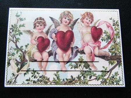Three Little Cherubs with Hearts A4 Topper by Charlie Angel