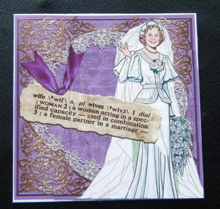 Bride Wife Definition 5in Square One Corner Stacker by Charlie Angel