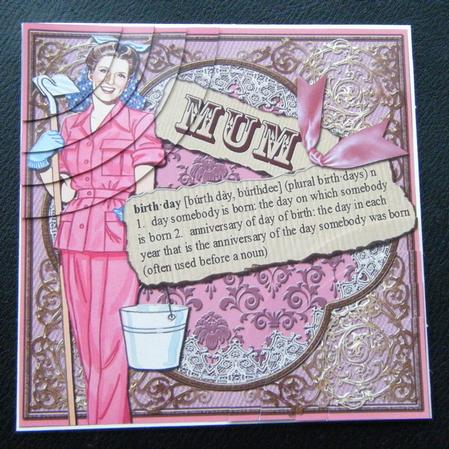 Mum Birthday Definition 6inch Duo Corner Stacker by Charlie Angel