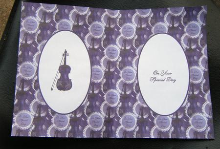 Purple Violin Special Day Insert by Charlie Angel